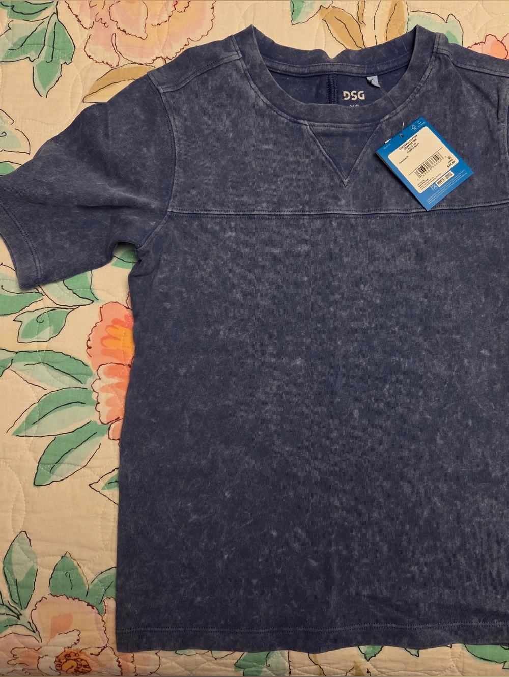 DSG Kids' Mineral Wash Short Sleeve Tee in Navy